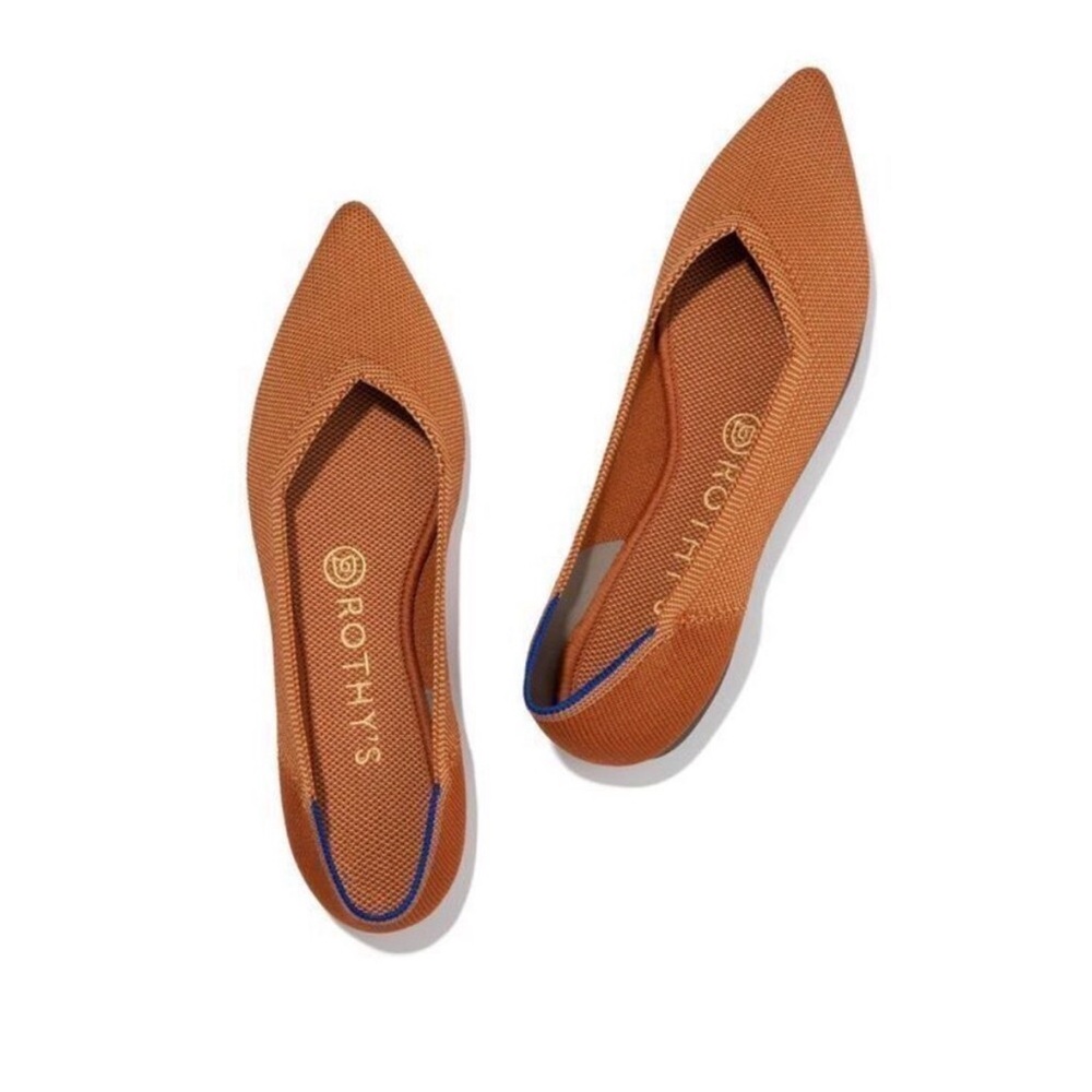 Rothy's The Point Flats in Brandy - Warm Brown Discontinued Color Size 8